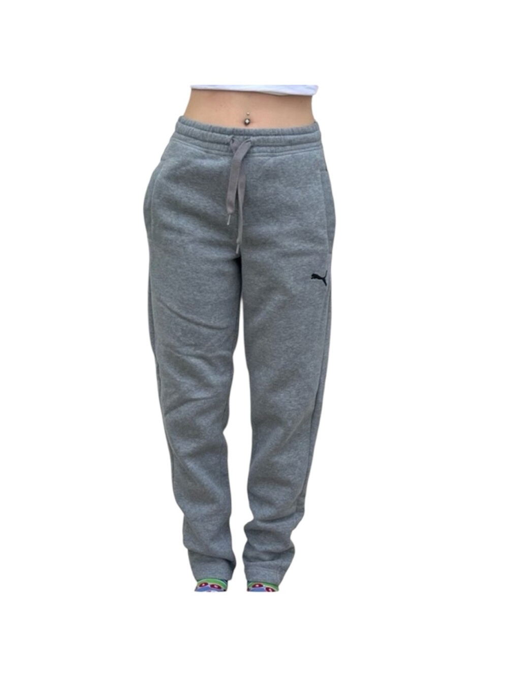 Puma Essentials Logo Sweatpants Women’s Gray Joggers Small